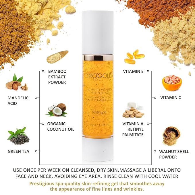 White Gold 24K Multi-Vitamin Deep Peeling Facial Exfoliator - 50 ml., 1.76 fl. oz.