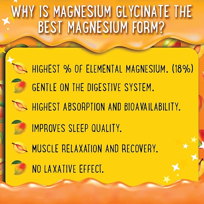Magnesium Glycinate Gummies 400mg - Magnesium for Sleep, Calm, Relax & Muscle Relief with B6 & D3 and No Melatonin - Family-Friendly for Kids, Teens & Adults - Vegan & Non-GMO Supplement - 120 Count