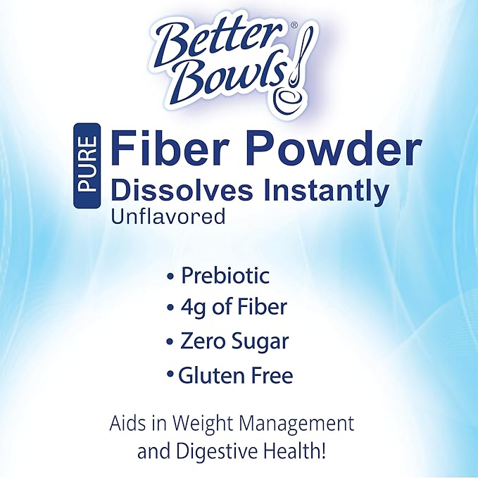 Unflavored Fiber Powder, Instant, Sugar-Free & Gluten-Free, 8 Ounce