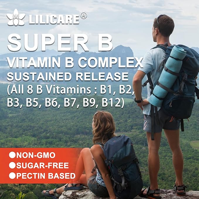 Vitamin B Complex Filled Gummies for Women & Men, Methylated B Complex w/Omega 3, Magnesium,CoQ10, Ashwagandha,Vitamin C, TMG -All B Vitamins- B1,B2,B3,B5,B6,B7,B9 Folate,B12,Inositol,PABA, Sugar Free