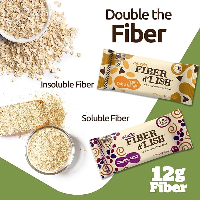 NuGo Fiber d'Lish Blondie, 12g High Fiber, 160 Calories, 16 Count