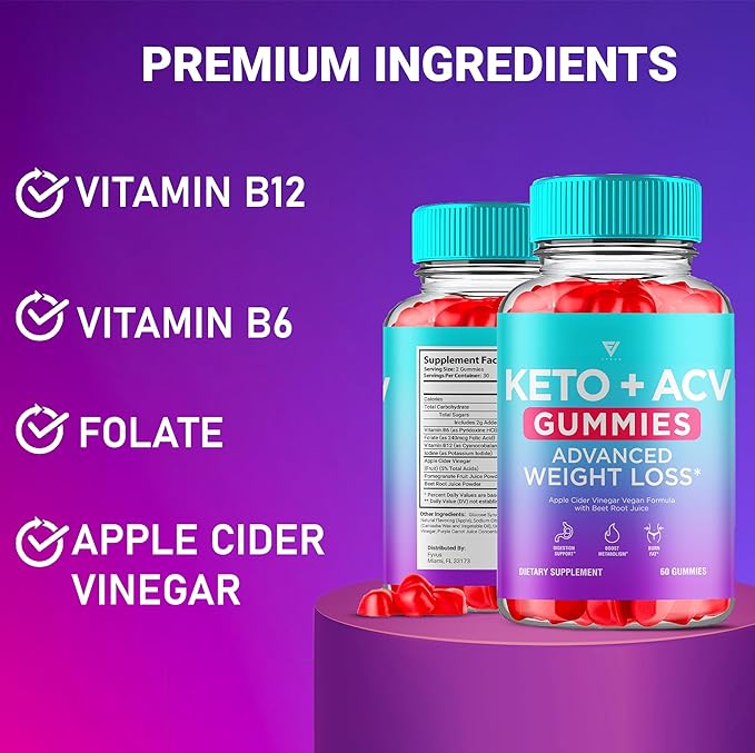 (3 Pack) Keto ACV Gummies Advanced Weight Loss, ACV Keto Gummies for Weight Loss Women Men Keto + 1000MG Apple Cider Vinegar Advanced Fat Burn Dietary Support Gummy Supplement Formula (180 Gummies)