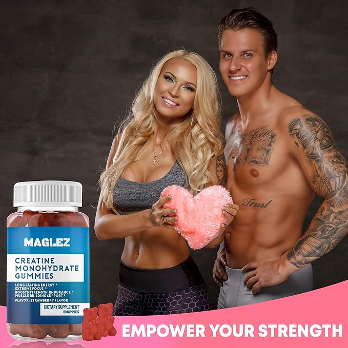 Creatine Monohydrate Gummies for Men & Women (2g/Gummy) Creatine Chews, Creatine Gummies,for Strength and Muscle Builder, Workout Recovery,Anaerobic Endurance,Vegan Creatine, Gluten-Free,No Bloating