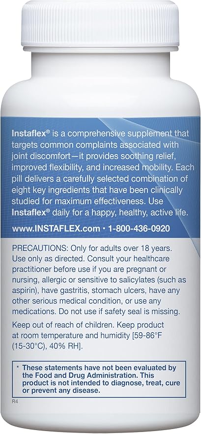 Instaflex Joint Support Supplement - Clinically Studied Joint Relief Blend of Glucosamine, MSM, White Willow, Turmeric, Ginger, Cayenne, Hyaluronic Acid - 42 Capsules