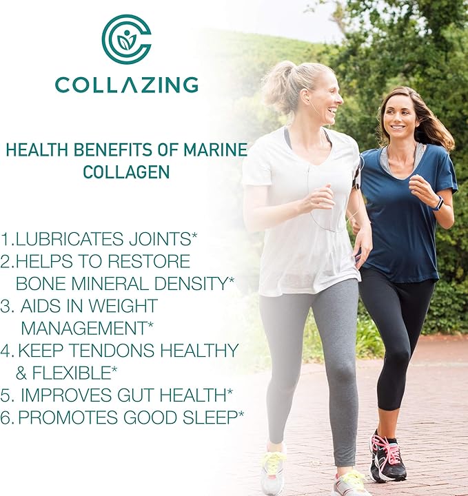 Alaskan Wild-Caught Marine Collagen Peptides with Hyaluronic Acid & Vitamin C - Supports Skin, Hair, Nails, Joints & Bones - Type 1 & 3 Collagen for Women & Men - 120 Powder Capsules