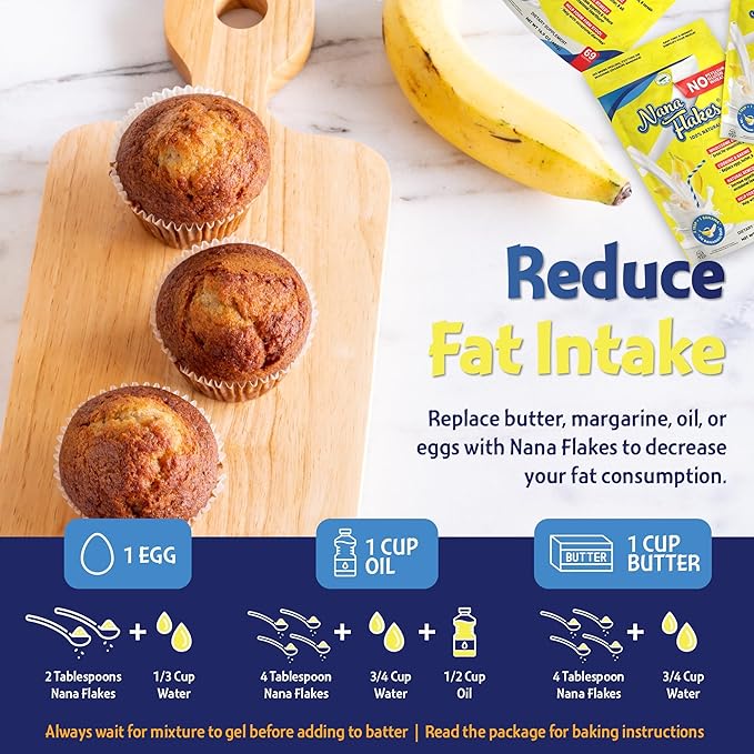 Nana Flakes 100% Pure Banana Flakes Medical Food Powder - Decrease Fat Intake & Natural Remedy for Diarrhea & Heart Burn - Great Source of Protein & Fiber (Banana, Two Pound Bag)