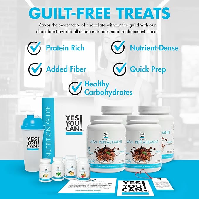 Yes You Can! Transform Kit Complete Meal Replacement - Contains Meal Replacement Powder Shake and Natural Meal Replacement Supplements, Nutritional Healthy Meals Replacement (Chocolate - 60 Servings)