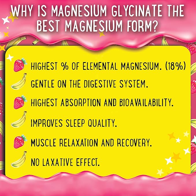 Magnesium Glycinate Gummies 400mg - Magnesium for Sleep, Calm, Relax & Muscle Relief with B6 & D3 and No Melatonin - Family-Friendly for Kids, Teens & Adults - Vegan & Non-GMO Supplement - 120 Count