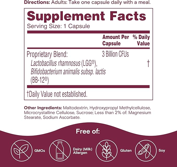 Phillips' Colon Health Daily Probiotic Capsules, 4-in-1 Symptom Defense to help defend against Occasional Gas, Bloating, Constipation, and Diarrhea, Daily Supplement, 60 Count
