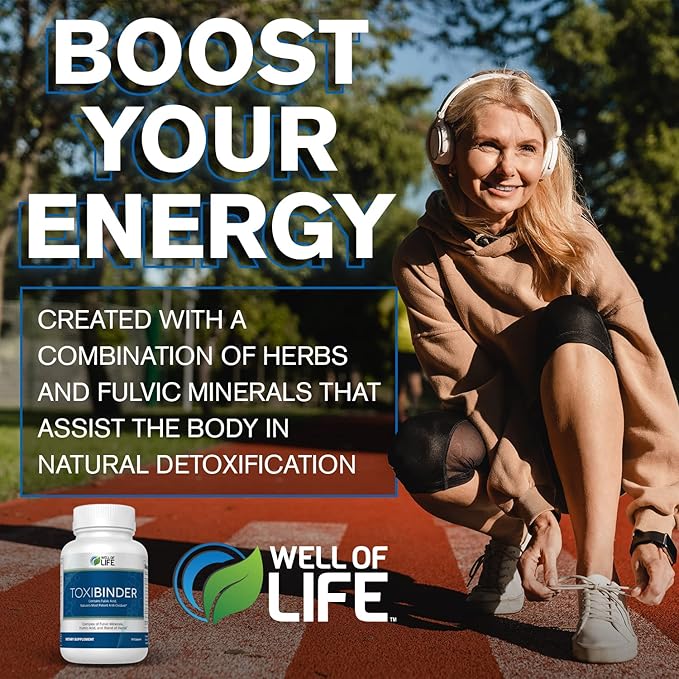 Well of Life Revitalize with Our Detox & Repair Complex ToxiBinder 90Vcap, Vegan, Non-GMO Blend of Humic & Fulvic Acids for Enhanced Energy, Better Gut & Joint Health, Hydration and Superior Nutrient