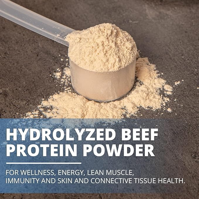 PureClean Protein 25G Organic Grass Fed Beef Bone Broth Protein from Swedish Cattle - Paleo, Keto-Friendly, Gluten-Free, Sugar-Free, Dairy-Free - Enhanced with Collagen Peptides - 500 Grams/Unflavored