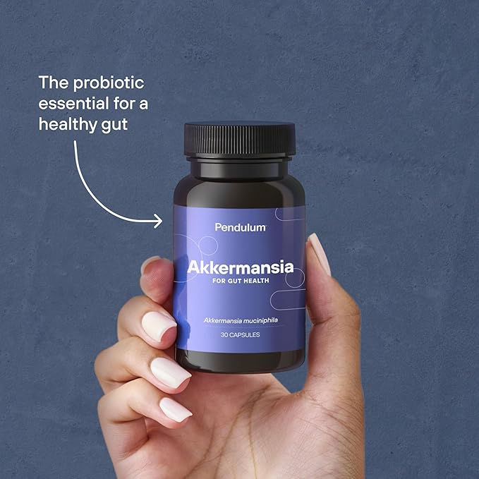 Pendulum Akkermansia Probiotic with Prebiotic Fiber - Increases GLP-1 Production, Delayed Release, Third-Party Tested, 100M AFU Live Strain for Gut Health for Men & Women (30 Capsules, 1-Pack)