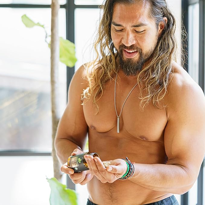 Organic Muscle Tongkat Ali for Men, 500mg - Pure & Potent USDA Eurycoma Longifolia Root Supplement 60 Count – Wild Grown Men's Health Hormone Support for Male Performance, Drive & Energizer