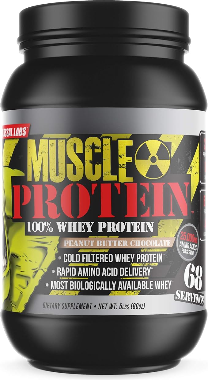 Whey Protein Powder (15 lbs/Pack of 1) – Delicious Peanut Butter-Chocolate Flavor, Cold Filtered for Maximum Absorption, 25g Protein, 6.6g BCAAs/Serving,0g Sugar-Perfect for Muscle Building & Recovery