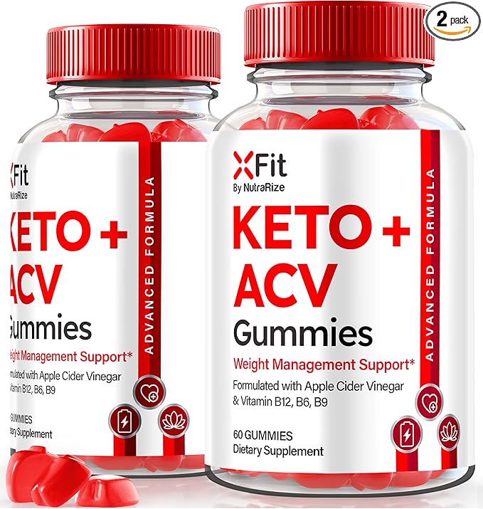 (2 Pack) Xfit Keto ACV Gummies, Official Keto+ACV Supplement, All Natural Apple Cider Vinegar 1000 MG, X Fit Keto Plus ACV Gummy for Health and Fitness, Gomitas Review (120 Gummies)