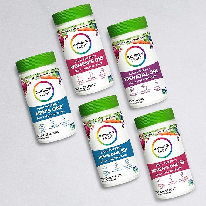 Rainbow Light High-Potency Prenatal One Multivitamin, Prenatal Health Multivitamin Supports Mom's Health and Baby's Development, With Vitamin C, Vegan, 30 Count