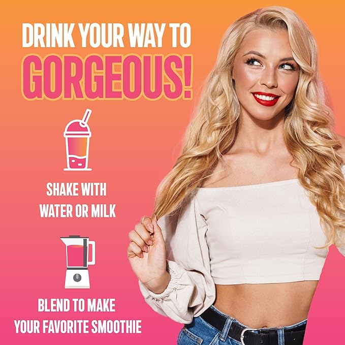 Lean Beauty Shake Protein Powder-Vanilla- Grass Fed Whey Protein, Hydrolyzed Collagen, Beauty Ingredients, Vitamins, Fiber, No Sugars, All Natural, 20 Servings, Made in USA