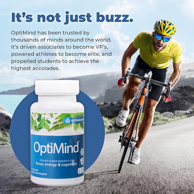 Optimind Nootropics Brain Booster Supplement | Enhance Focus and Cognition, Improve Retention, Sustain Energy | Clinically Studied Ingredients, Bacopa, Tyrosine, Huperzine A, GABA - 2 Bottle (64 Ct)
