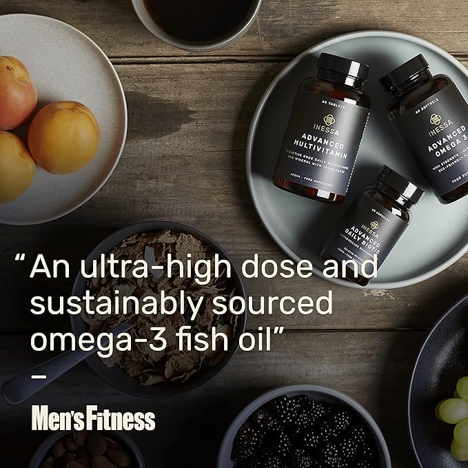 Omega 3 Fish Oil 1200mg (480mg EPA/360mg DHA per Capsule) High Strength, Ultra Pure, Eco Friendly 60 Capsules, 2 Months Supply. GMP & Friends of The Sea Certification