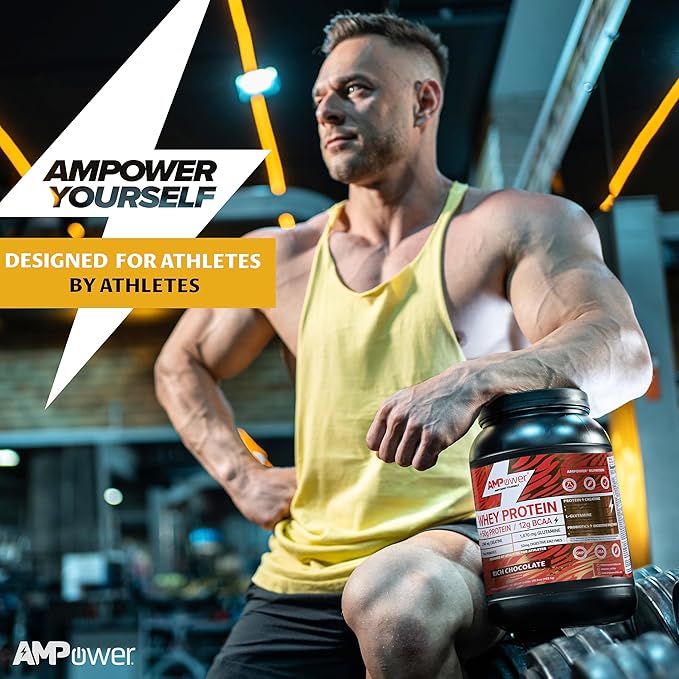 Chocolate Whey Protein Powder | Scientifically-Designed Optimum Muscle Stack, Gut, Brain, Immune | Protein, BCAA, Creatine, L-Glutamine, Probiotics, Digestive Enzymes | Rich Chocolate, 38.9oz