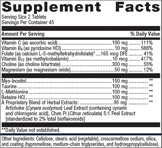Metagenics Lipo-Gen - Lipotropic Liver Supplement* - Gallbladder Support* - with Amino Acids, Vitamin B12 & Choline - Non-GMO, Gluten-Free & Vegetarian - 90 Tablets