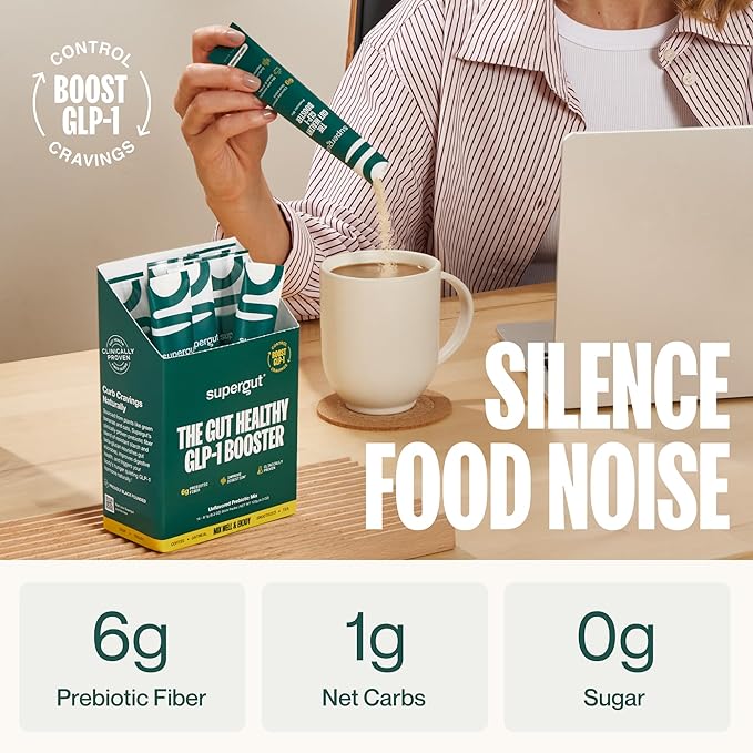 Gut Healthy GLP-1 Booster | High Fiber Supplement Mix | May Support Digestion | No Sugar | Soy Free | Keto Friendly | Unflavored Plant Based Powder (15 Servings, 1 Box)