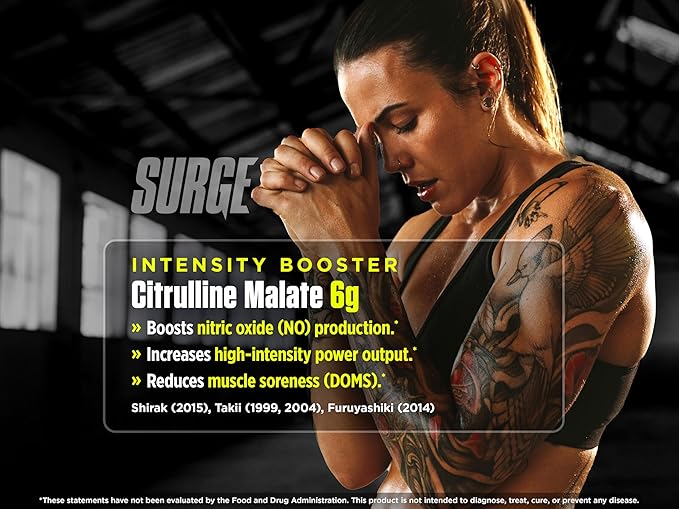 Biotest Surge Intra Performance - 50g Muscle Fuel with Cluster Dextrin & Beta-Alanine for Power, Gains & Recovery - 20 Servings, Lemon (2.43 lb)