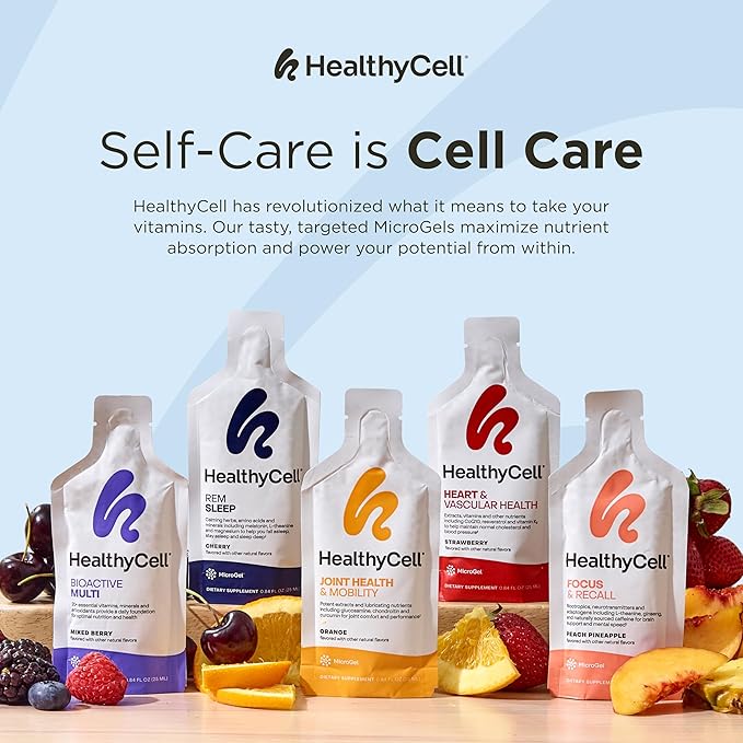 Healthycell Joint Health & Mobility - Glucosamine Chondroitin Joint Support Supplement with Curcumin and Hyaluronic Acid for Joint Comfort, Flexibility, Relief - Maximum Absorption - 30 Gel Packs