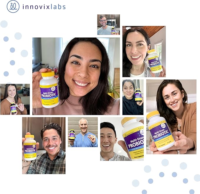 InnovixLabs Multi Strain Probiotics for Women & Men - Probiotic Supplement - 50 Billion CFU - Gut Health, Immune Support, Digestion, Lactobacillus Acidophilus, Prebiotics and Probiotics, 60 Capsules