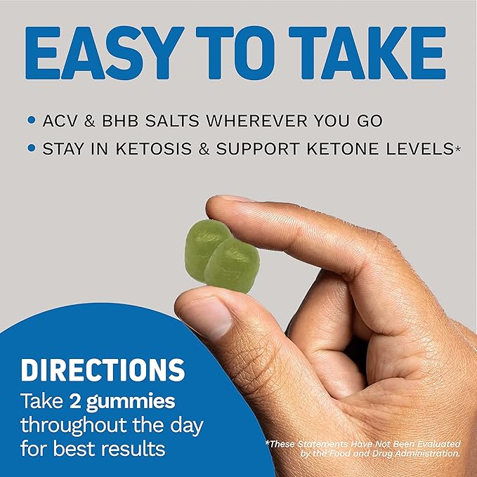 Herbtonics Keto Apple Cider Vinegar Gummies - Digestion & Detox Support - Sugar Free BHB Advanced Formula for Keto Support - Raw ACV with The Mother - 120 Vegan ACV Gummies