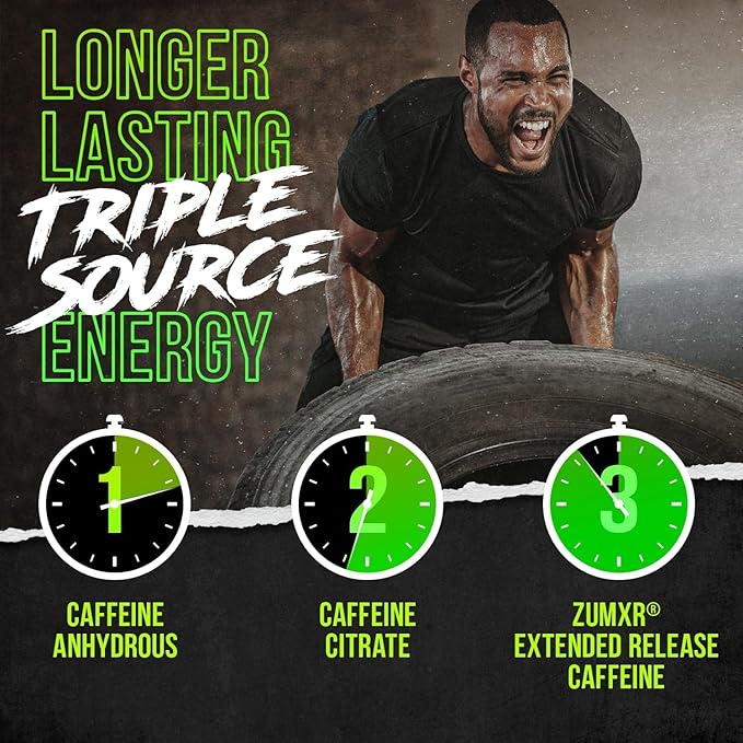ALPHA LION Superhuman Extreme Pre Workout Powder, Beta Alanine, L-Taurine & Tri-Source Caffeine for Sustained Energy, Nitric Oxide & Citrulline for Pump (21 Servings, Sour Gummy Bear Flavor)