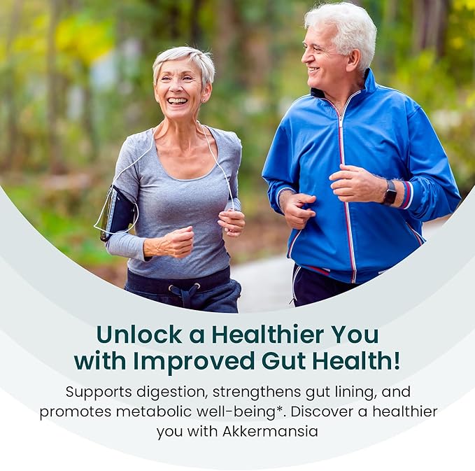 Akkermansia Muciniphila Probiotics for Digestive Health - 5 Billion TFU Akkermansia Probiotic for Leaky Gut Repair and Immunity, Prebiotics and Probiotics for Women and Men, 60 Vegan Capsules
