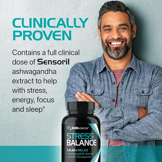 Calming Cortisol Supplement for Stress Management - Mood Support Supplement with Clinically Studied Magnesium and Sensoril Ashwagandha for Men & Women for Relaxation and Cortisol Support (1 Month)