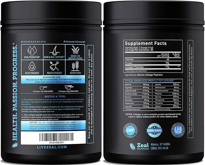 Pure Collagen Peptides Powder (60 Serv.)