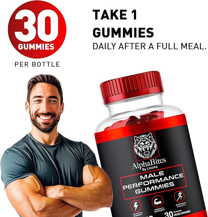 (5 Pack) Alpha Bites Men Gummies, AlphaBites Gummies, AlphaBites For Men Gummys Supplements, Alpha Bites Men, Alpha Bites Gummies, Alpha Bites Gummies For Men Performance, Alphabites Men, 150 Gummies