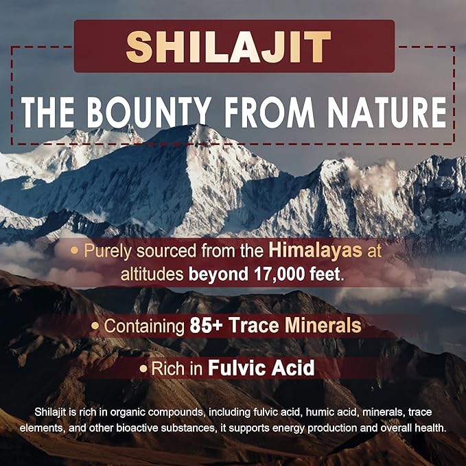 10,000mg Shilajit Gummies for Men & Women, Shilajit Pure Himalayan with Organic Beet Root, BCAA, Cordyceps Mushroom, Black Seed Oil & Vitamin B12, Energy, Muscle, Immune & Brain Health Support, 2-Pack