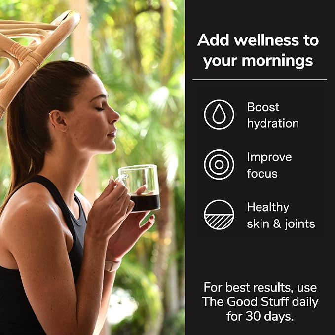 For Wellness The Good Stuff™ Focus Blend (30 Servings Pouch), Non-Dairy Coffee Supplement – Stimulates Cognitive Function & Mental Clarity