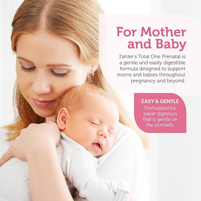 Zahler - Total One Prenatal Vitamins for Women (90 Count) Daily Multi Vitamin Prenatals with Folic Acid, Iron, Zinc & 19 Other Essential Vitamins & Minerals - Kosher Pre Natal Multivitamin Capsules
