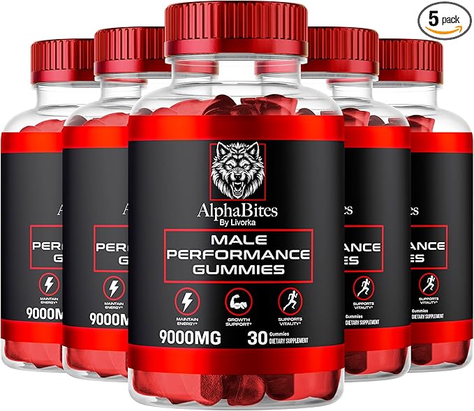 (5 Pack) Alpha Bites Men Gummies, AlphaBites Gummies, AlphaBites For Men Gummys Supplements, Alpha Bites Men, Alpha Bites Gummies, Alpha Bites Gummies For Men Performance, Alphabites Men, 150 Gummies