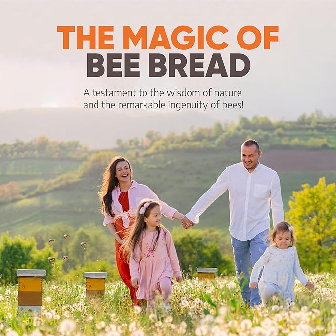 Bee Bread Capsules - Fermented Bee Pollen & Honey, 100% Natural Multivitamin, Superfood for Energy, Metabolism, Sleep, Recovery, Immunity | Rich in Vitamin C, B, Amino Acids, Antioxidants, Minerals