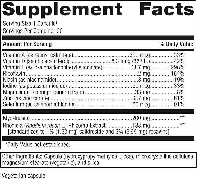 Metagenics Thyrosol Supplement - Supports Thyroid Health* - Supports Fatigue Relief* - with Iodine, Magnesium & More - Non-GMO & Gluten-Free - 90 Count