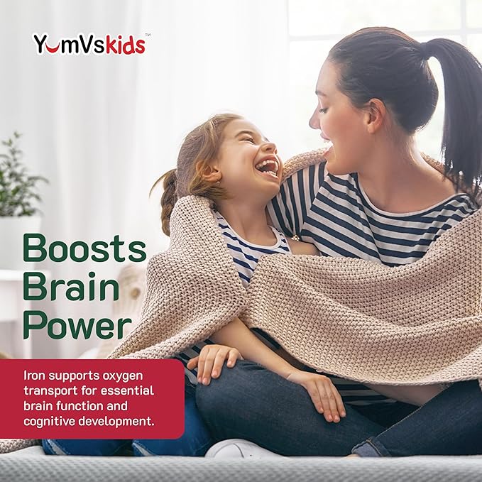 YumVs Complete Kids Multivitamin with Iron - Kids Chewable Multivitamin - Kids Vitamins Multivitamin + Iron Supplement - Toddler Vitamins for 2 Year Old+, Kosher, Halal, Gluten Free (120 Count 2pk)