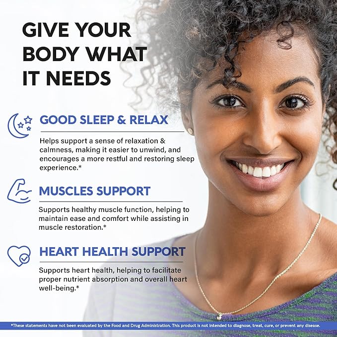 Magnesium Glycinate 500 mg - Chelated Supplement - with Vitamin B6 & D3 - High Absorption 98% - Support for Sleep, Muscle & Heart Health - Made in USA, Lab Tested & Non-GMO - 240 Capsules