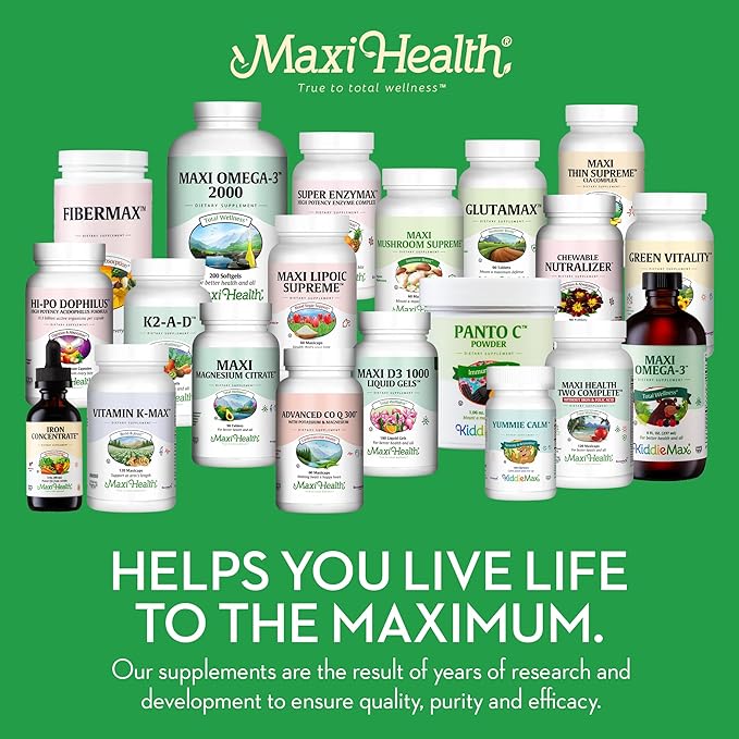 Maxi Fiber for Adults - Kosher Daily Fiber Supplement - 1500 mg Fiber Capsules for Men and Women with Psyllium Husk - Dietary Fiber Pills (Capsules 180 Count (Pack of 1))