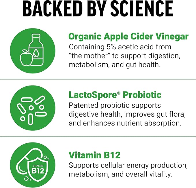 Force Factor ProbioSlim Apple Cider Vinegar Gummies with Organic LactoSpore Probiotics and Prebiotics to Support Digestion, Metabolism, and Immune Health, 60 Gummies