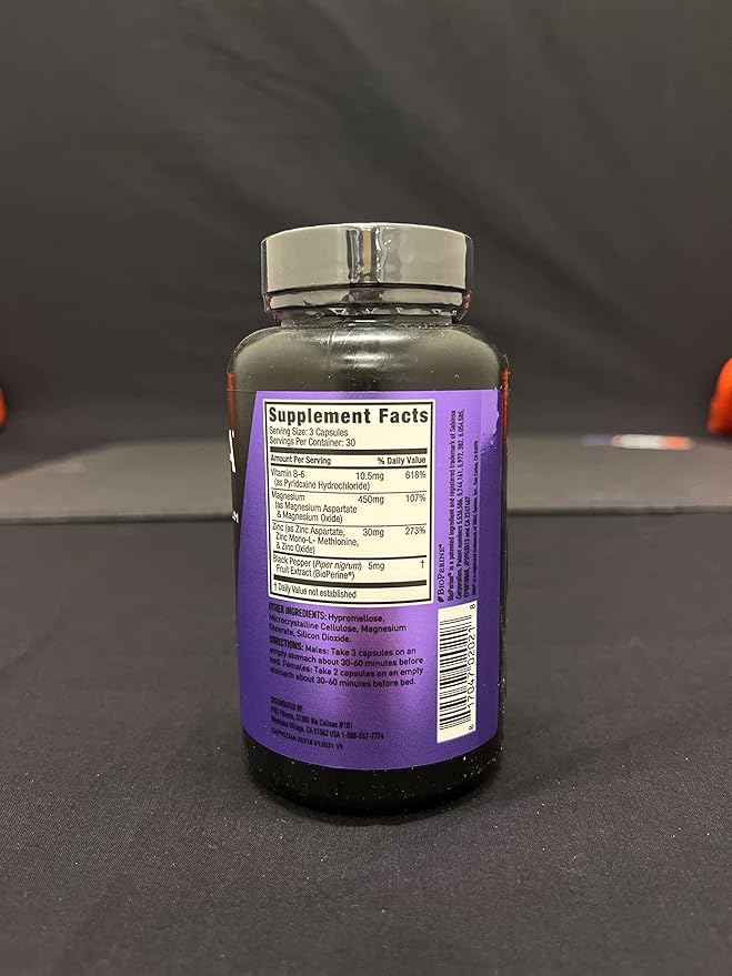 ZMA JYM, Zinc & Magnesium Supplement - Zinc, Magnesium and Vitamin B6, YM Supplement Science, 90 Vegetarian Capsules