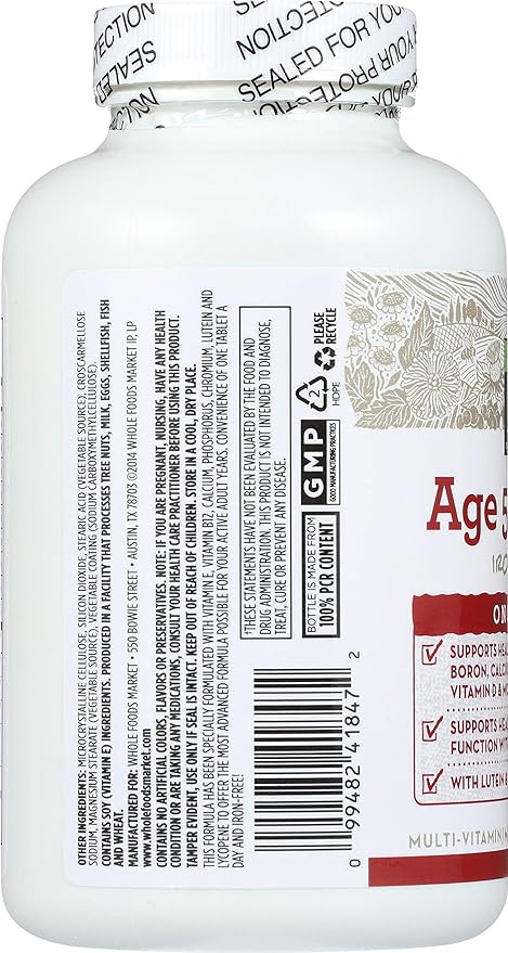 365 Everyday Value, Age 50+ Multi Iron-Free, 180 ct