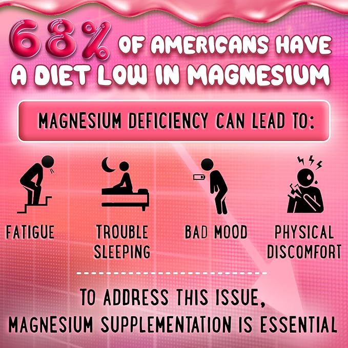 Magnesium Glycinate Gummies 400mg - Magnesium for Sleep, Calm, Relax & Muscle Relief with B6 & D3 and No Melatonin - Family-Friendly for Kids, Teens & Adults - Vegan & Non-GMO Supplement - 120 Count