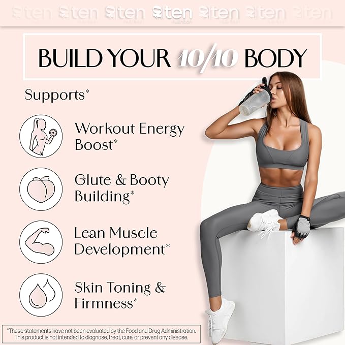 New - Creatine + Collagen for Women – Supports Lean Muscle Growth & Development, Booty Gain, Energy & Recovery – 5g Creatine Monohydrate Plus 5000mg Collagen Peptides Combo – Unflavored, 30 Servings