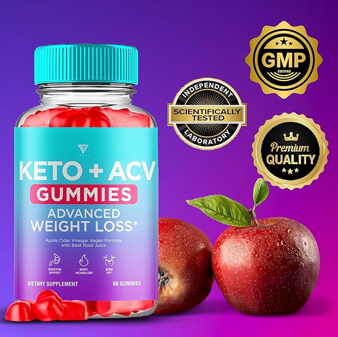 (3 Pack) Keto ACV Gummies Advanced Weight Loss, ACV Keto Gummies for Weight Loss Women Men Keto + 1000MG Apple Cider Vinegar Advanced Fat Burn Dietary Support Gummy Supplement Formula (180 Gummies)